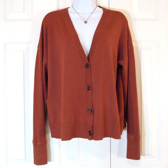 LOFT | Relaxed V-Neck Cardigan Sweater - Picture 2 of 9